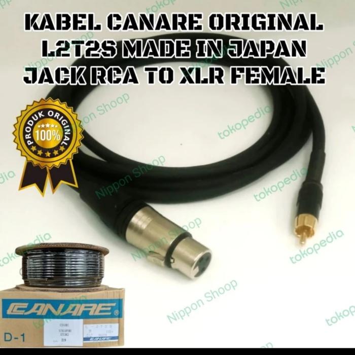 Gambar kabel canare L2T2S Original Made in Japan 3 Meter RCA To XLR Female dari Nippon Shoop undefined Tokopedia