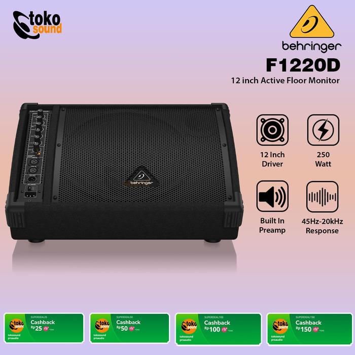 Gambar Behringer Eurolive F1220D - 12 Inch Active Floor Monitor Speaker - SATUAN dari Tokosound Proaudio undefined Tokopedia