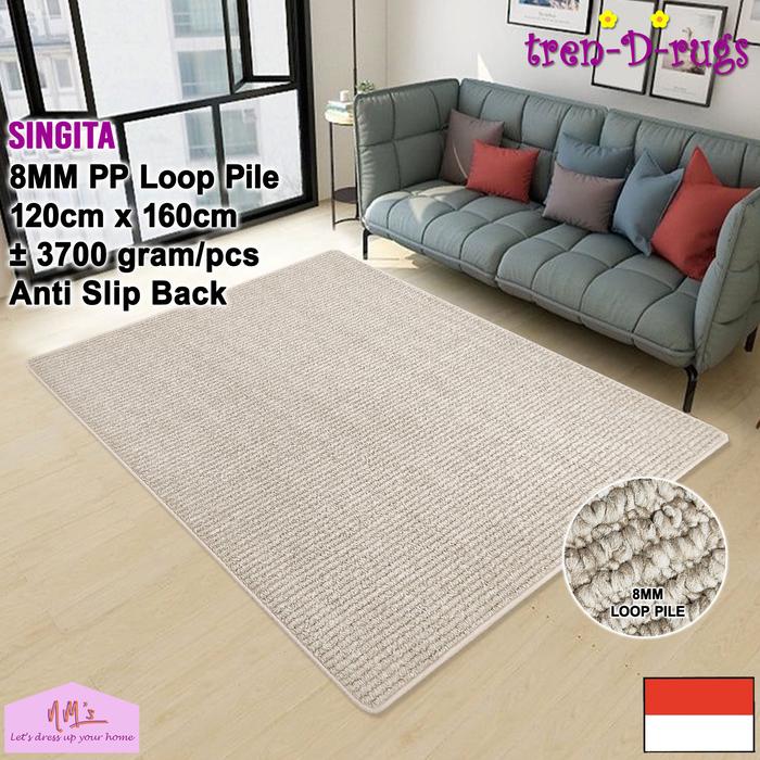 Gambar Tren-D-rugs karpet salur polos permadani ruang tamu minimalis 120x160 - Cream Gel dari NMs Lets dress up your home undefined Tokopedia