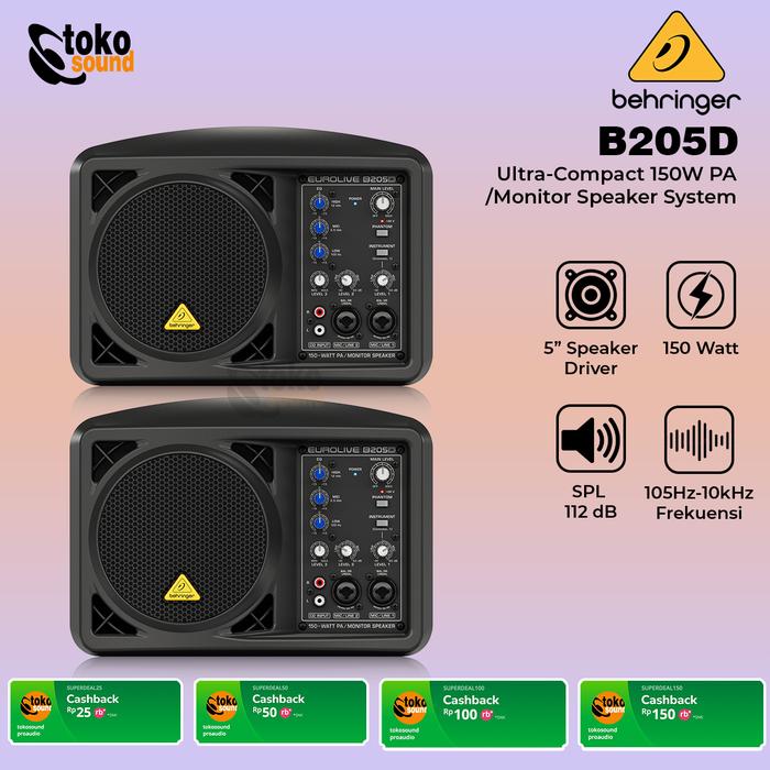 Jual Behringer Eurolive B205D - 150W 5.25 inch Powered Monitor
