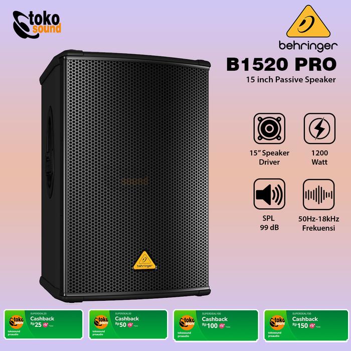 Gambar Behringer Eurolive Professional B1520 PRO - 15 inch Passive Speaker - SATUAN dari Tokosound Proaudio undefined Tokopedia