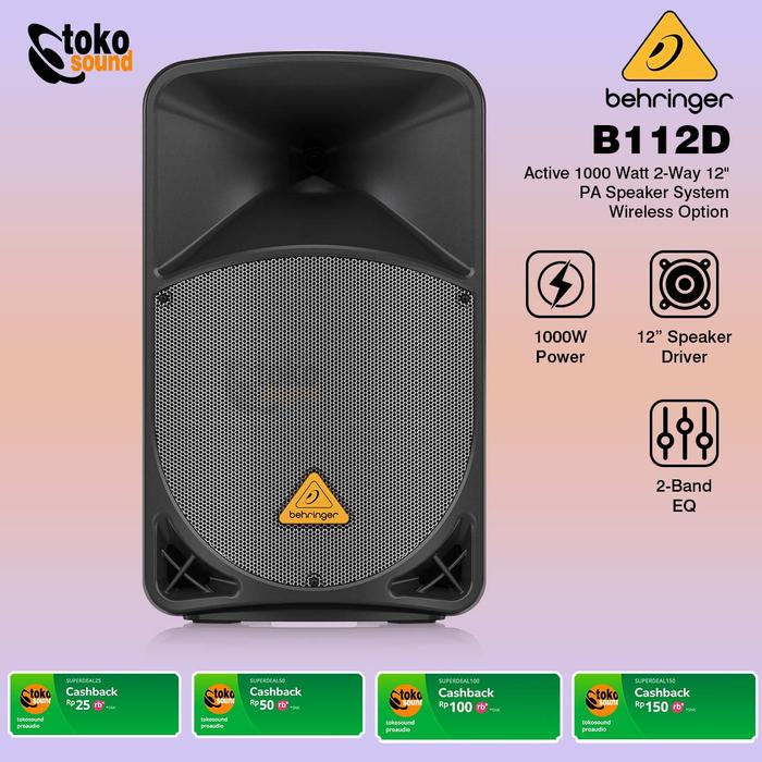 Gambar Behringer Eurolive B112D 1000W 12 inch Powered Speaker - SATUAN dari Tokosound Proaudio undefined Tokopedia