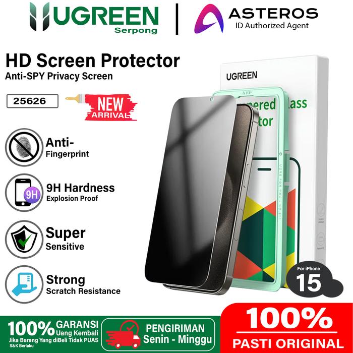 Gambar UGREEN Tempered Glass iPhone 15 Pro Max 15 Series HD Screen Protector - Screen Privacy, 15 Pro Max  dari Ugreen Serpong undefined Tokopedia