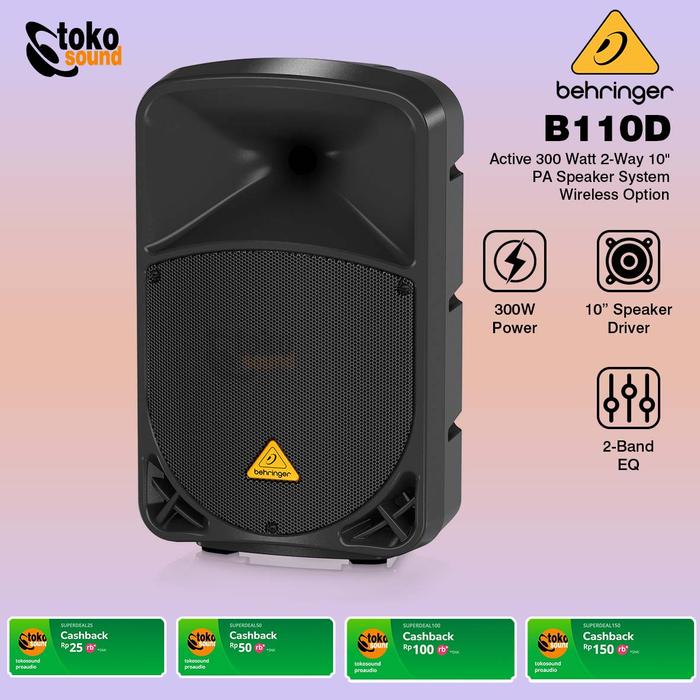 Gambar Behringer Eurolive B110D 300W 10 inch Powered Speaker - SATUAN dari Tokosound Proaudio undefined Tokopedia