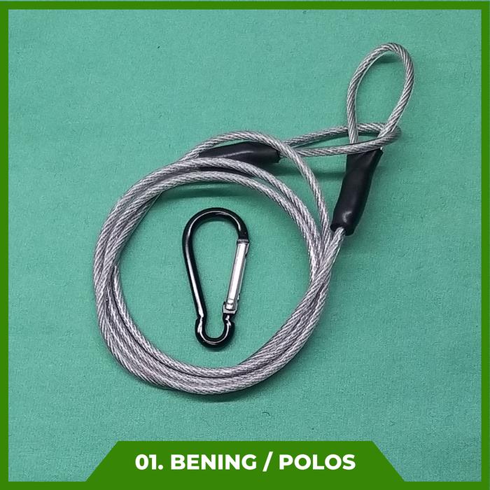 Gambar Sling Baja Pengaman Sepeda / Flexible Kunci Sepeda / Universal Lock - 3mm, Polos (bening) dari XELARIX undefined Tokopedia