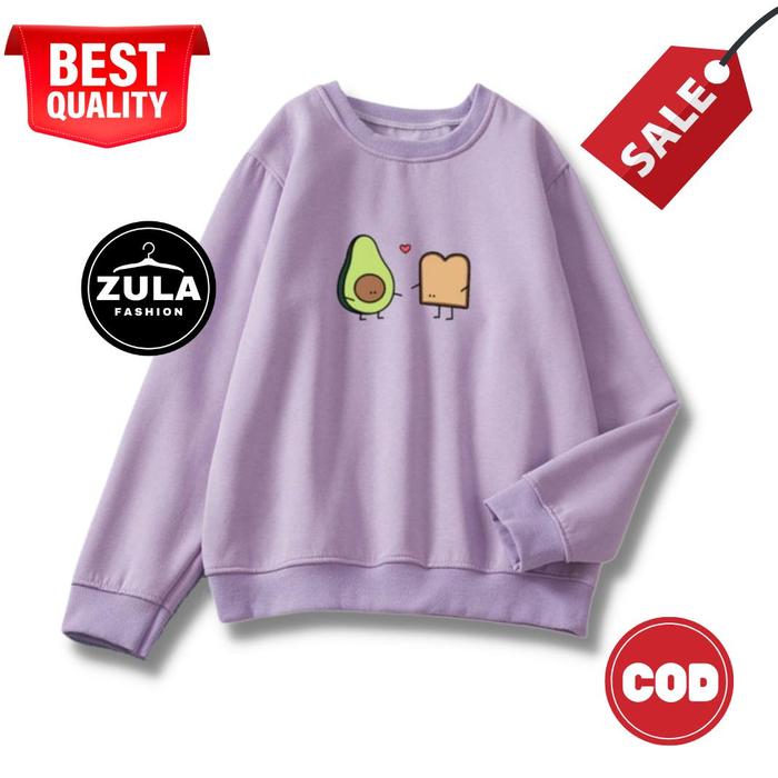 Gambar BB ZULA - Sweater Avocado - Pakaian Wanita Dan Pria - Allsize - Bahan - Purple, L dari Coral Shop 04 undefined Tokopedia