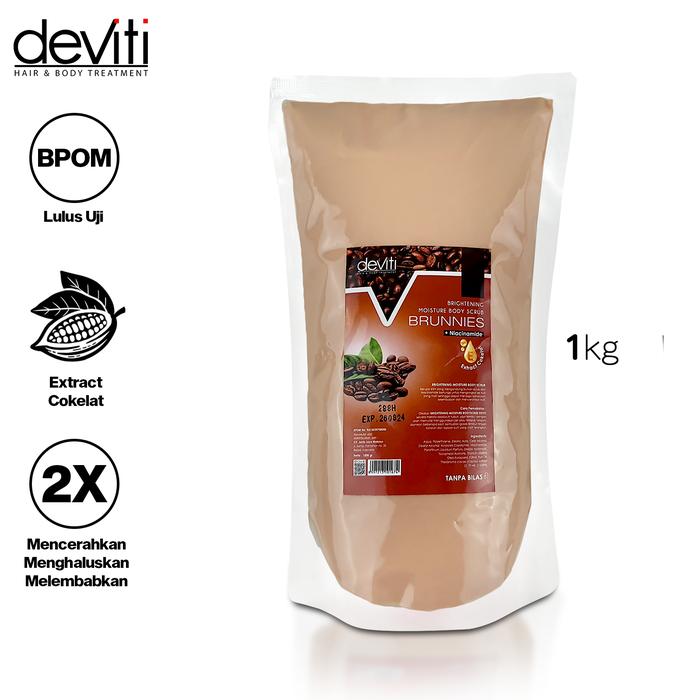 Gambar Lulur Cream Brunnies - Moisture Body Scrub Deviti 1kg - Refill 1000gr dari Deviti Kota Administrasi Jakarta Barat Tokopedia