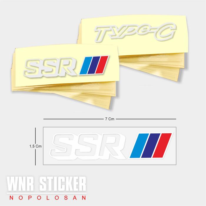 Gambar Sticker velg mobil ssr type c 1 set ISI 8 STIKER CUTTING - Putih dari WNR STICKER undefined Tokopedia