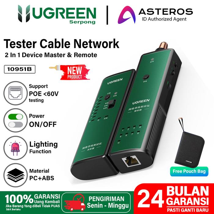 Gambar UGREEN Lan Tester Cable Tester Alat Penguji Kabel RJ45 RJ11 Network - 10951B dari Ugreen Serpong undefined Tokopedia