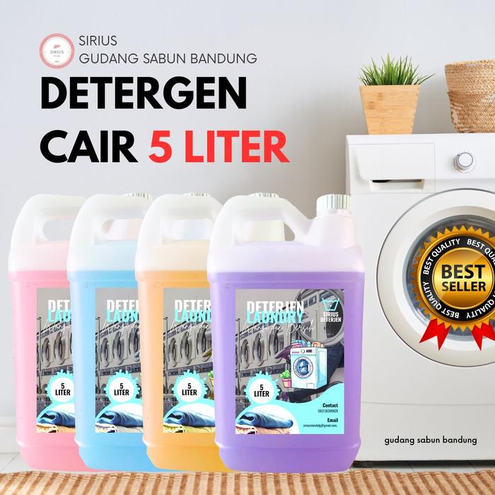 Jual Deterjen Cair Sirius 5 Liter - Detergent Cair, Detergen Laundry