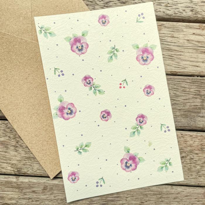 Gambar 1 PACK Kartu Ucapan Blank Greeting Card plus Amplop Kraft Rustic - Viol dari Kartu Lopie undefined Tokopedia