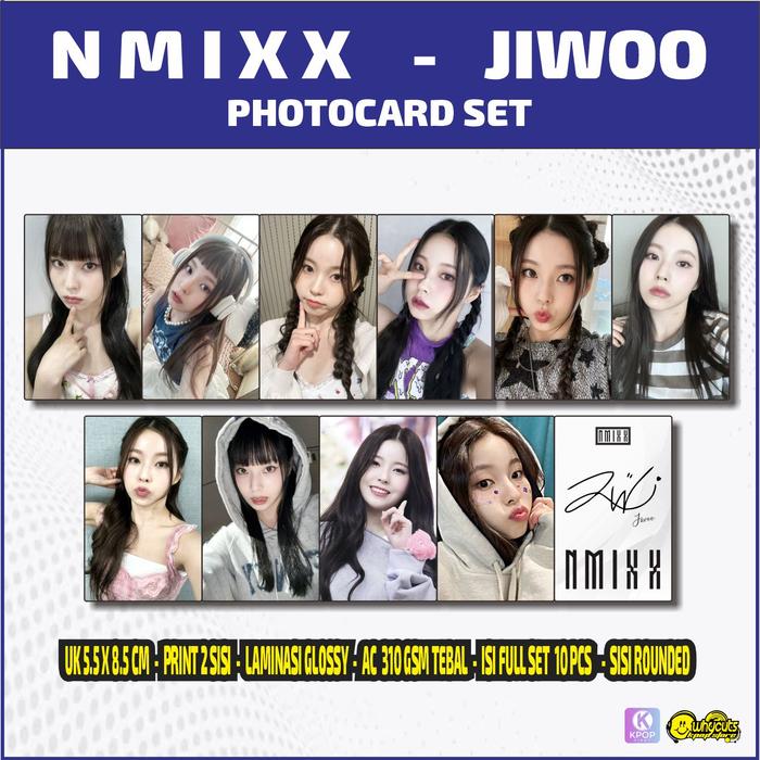 Gambar [10PCS] PC Set Photocard Premium NMIXX self foto laminasi glossy - JIWOO dari WHYCUT KPOP_NEW undefined Tokopedia