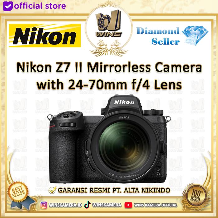 Nikon Z7 Ii Mirrorless Camera With 24-70mm F4 Lens Garansi Resmi