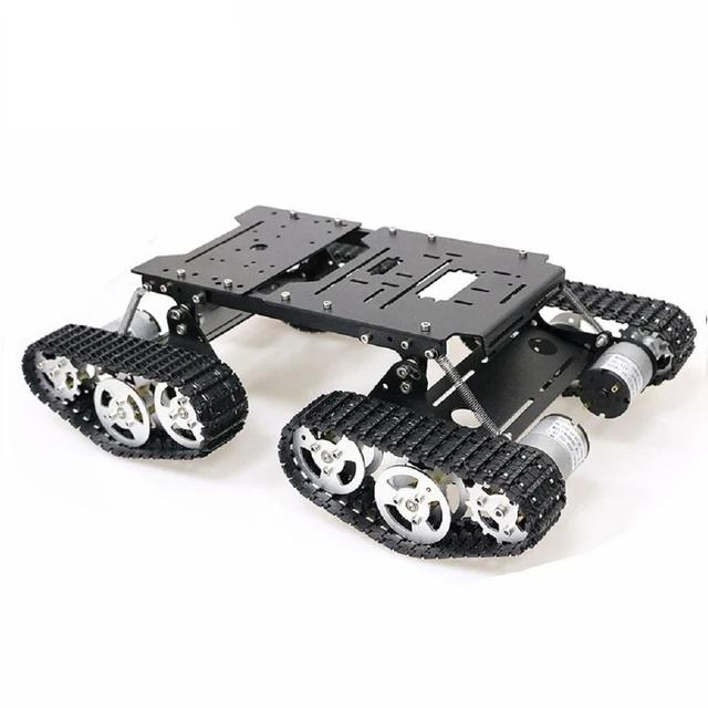 Jual Chassis 4WD Tank Robot DIY Arduino Roda Hitam Part Mobil Absorbing ...