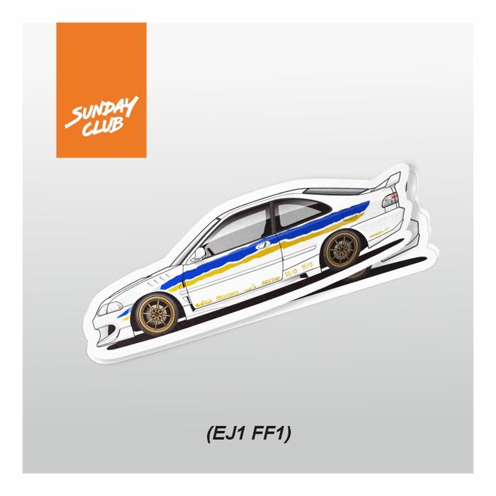 Gambar Sunday Club - Sticker Satuan Fast Furious Honda Civic EJ1 Danny's dari SUNDAY CLUB undefined Tokopedia