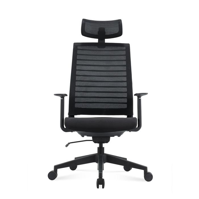 Gambar HighPoint Fontana Kursi Kantor Jaring Ergonomis - Office Chair Mesh Adjustable Lumbar Support / Kursi Kantor Modern Breathable - Headrest, Hitam dari HighPoint Furniture undefined Tokopedia