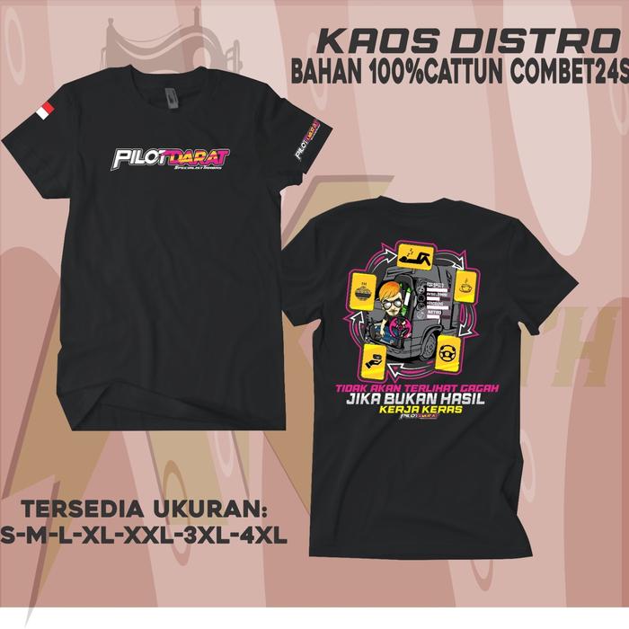 Gambar kaos pilot darat, tidak akan terlihat gagah jika bukan hasil kerja ker - Hitam, L dari konveksi speaialis costum undefined Tokopedia