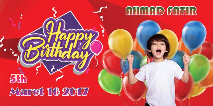 Gambar Spanduk banner ulang tahun anak cowok | spanduk bahan 280 gr murni - design 3, 1.5x2 m dari bossprinting undefined Tokopedia