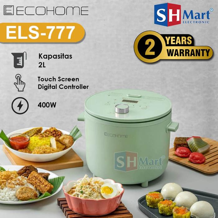 Gambar Rice Cooker Low Carbo Ecohome ELS-777 Penanak Multifungsi ELS777 - TIFFANY GREEN dari SHMART ELECTRONIC undefined Tokopedia
