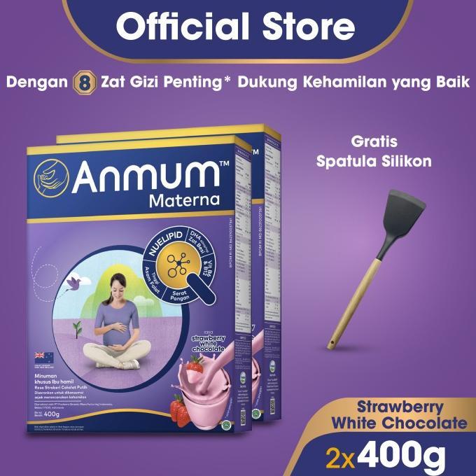 Gambar KUUNA ANMUM MATERNA SUSU BUBUK STRAWBERI WHITE CHOCO 2X 400G-SUSU IBU - Spatula Silikon dari Little Kuuna undefined Tokopedia