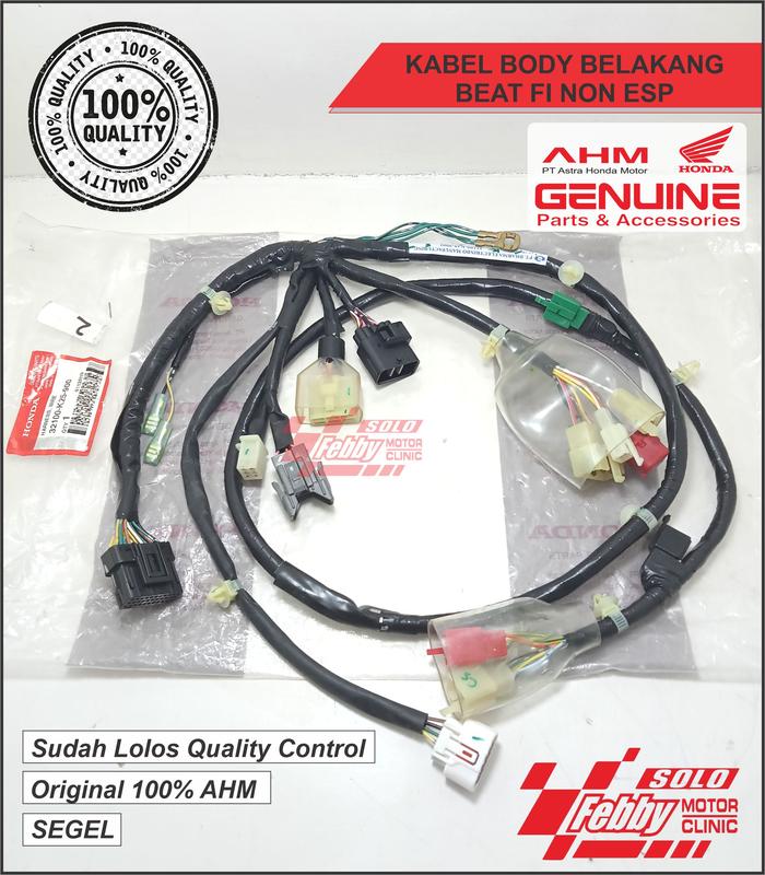 Gambar KABEL BODY BELAKANG HONDA BEAT FI NON ESP ORIGINAL AHM 32100-K25-900 dari Febby Motorclinic Solo undefined Tokopedia