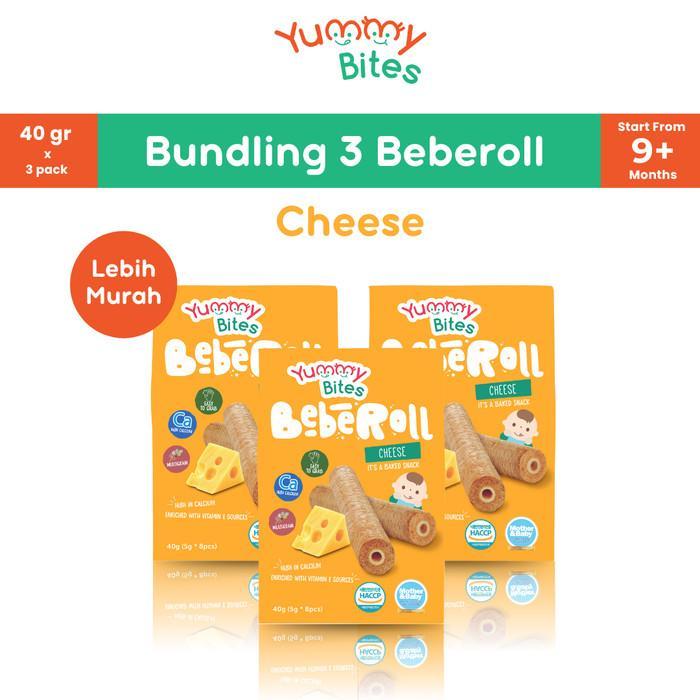 Gambar Promo [Bundling 3] Yummy Bites Beberoll 40 Gr Snack Baby/ Cemilan Bayi Best Seller - Cheese dari Sahara Market. undefined Tokopedia