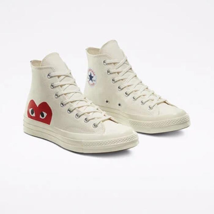 Jual Converse x Comme Des Garçons PLAY Chuck 70 Hi Milk/White