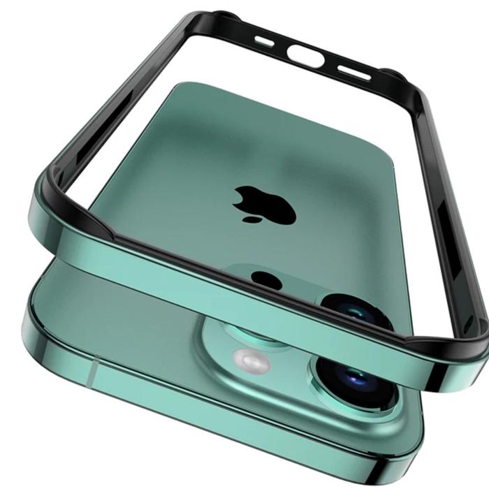 Custodia paraurti in metallo per iPhone 16, custodia sottile con telaio