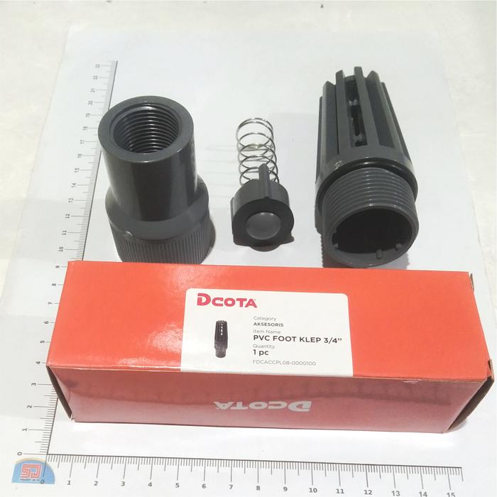 Gambar DCOTA PVC FOOT Valve Klep 3/4" 1" Saringan Tusen Plastik tigaperempat inch satu inchi - 3/4" dari Sadar Jaya Maju undefined Tokopedia