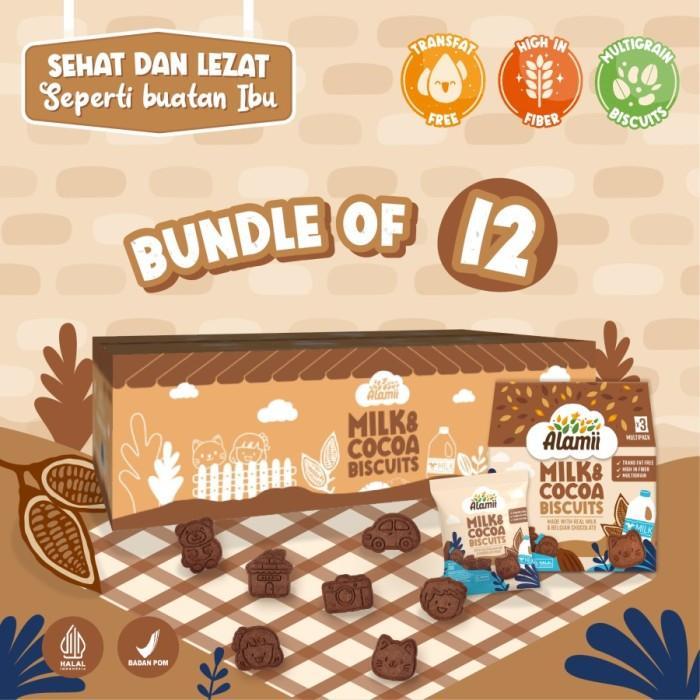 Gambar Terbaru Alamii Multigrain Biscuits - Bundle Pack Isi 12 X 60G (Oat & Milk) Original - Milk&Cocoa dari Sahara Market. undefined Tokopedia