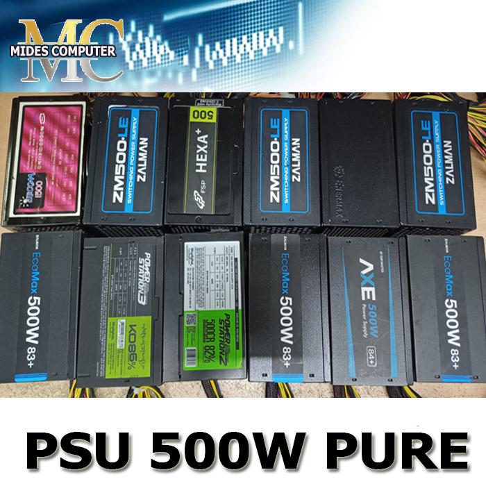 Gambar PSU PURE 500 Watt 1x6 Pure - Merk Campur - 500W BIASA dari Mides Komputer undefined Tokopedia
