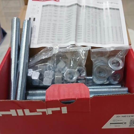 Gambar hilti anchor rod besi ulir angkur HAS 5,8 M16 x 190 dari PastiJaya Semarang undefined Tokopedia