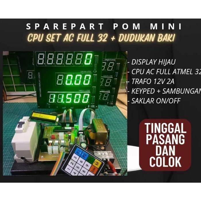 Gambar Set Modul CPU Plat Papan Cpu Pertamini Pom Mini Digital Display 7 Segmen Keypad Trapo - Hijau dari Timo Elektro undefined Tokopedia