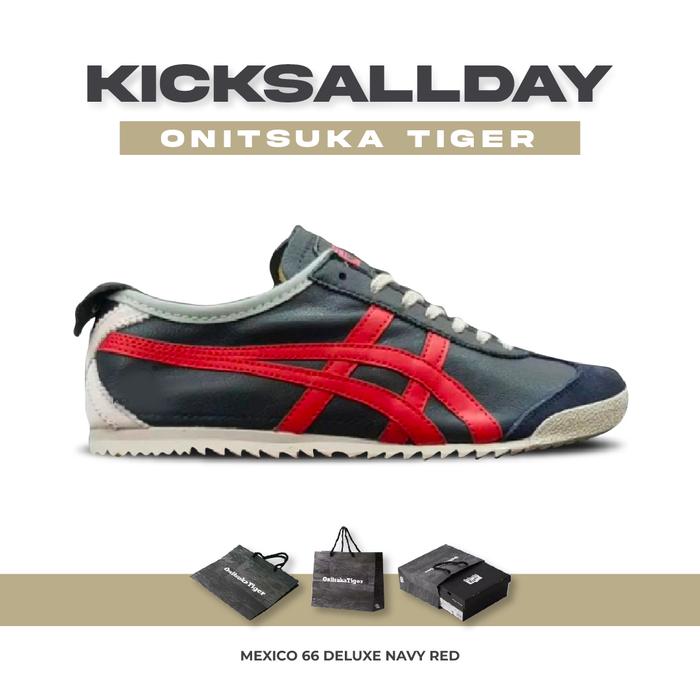 Gambar Onitsuka Tiger Mexico 66 Deluxe Navy Red 100% Original - 38 dari KicksAllDay undefined Tokopedia