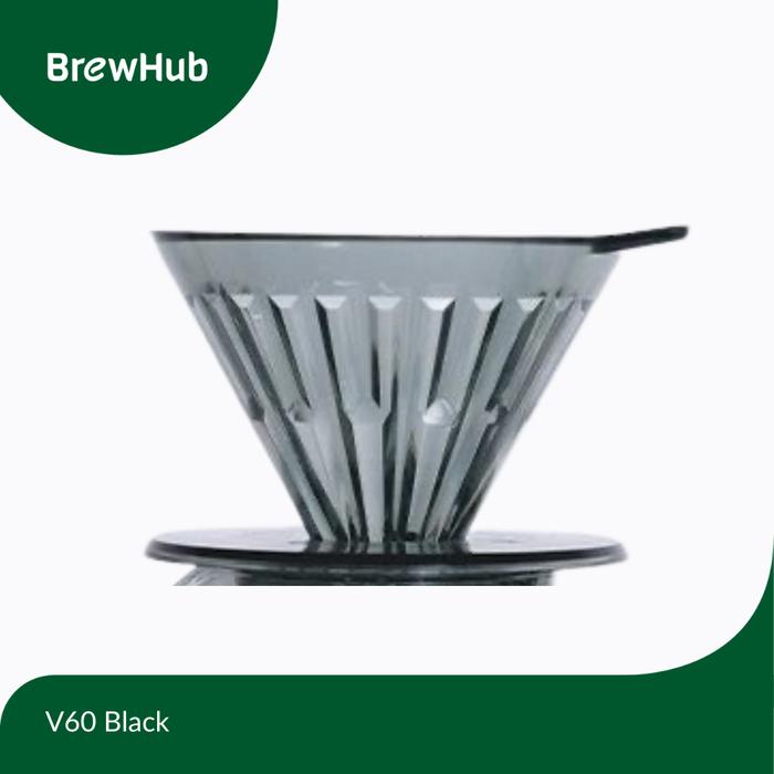 Gambar Crystal Eye Dripper - V60 Flat Bottom Coffee Dripper PCTG Premium - V60 Black dari Brewhub Indonesia undefined Tokopedia