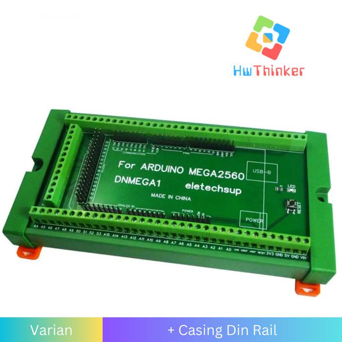 Gambar DIN Rail Box Mount Screw Terminal Block Adapter Shield Expansion Board for Arduino MEGA 2560 MEGA2560 - Shield+Casing dari HwThinker undefined Tokopedia