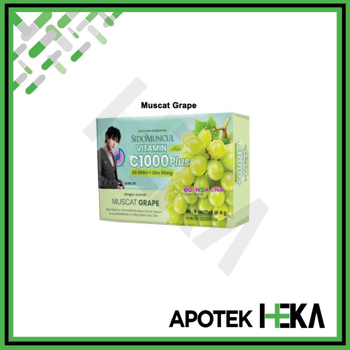 Gambar Sidomuncul Vitamin C-1000 Dus isi 6 Sachet - Muscat Grape dari Sekawan Maju Shop Jakarta Selatan undefined Tokopedia