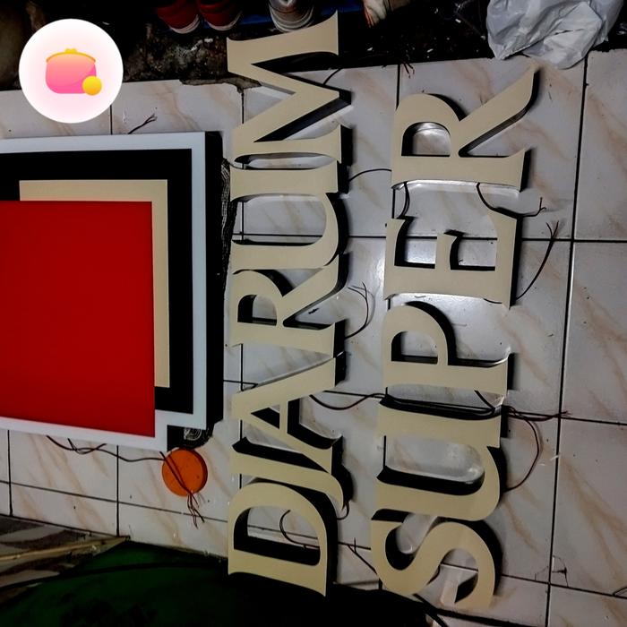 Gambar pembuatan huruf timbul acrylik custom neon flex neon box dari acrylik costem undefined Tokopedia