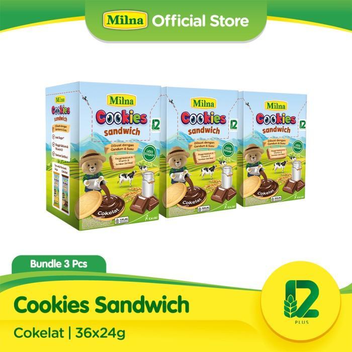 Gambar Ready Stok Triple Pack Milna Cookies Sandwich Cokelat/Keju Original - Cokelat dari Sahara Market. undefined Tokopedia