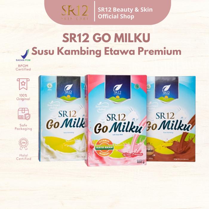 Gambar Susu Kambing Etawa Murni - Go Milku SR12 - Untuk Kecerdasan Otak Anak - Original, 200gr dari SR12 Beauty &amp; Skin undefined Tokopedia