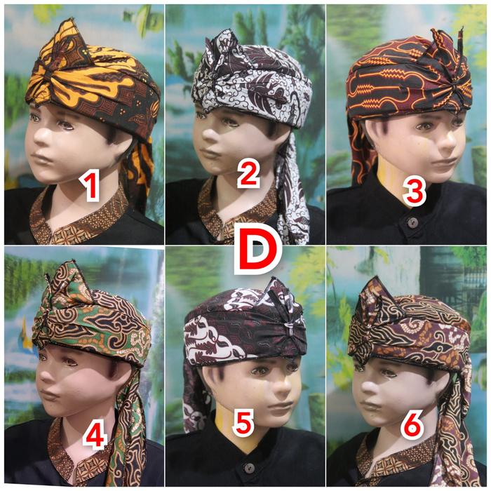 Gambar IKET KEPALA BLANGKON SUNDA JAWA TRADIAIONAL ANAK ANAK MODEL ATAS TUTUP - KOLOM (D), NOMOR (2) dari ol shop jaya undefined Tokopedia