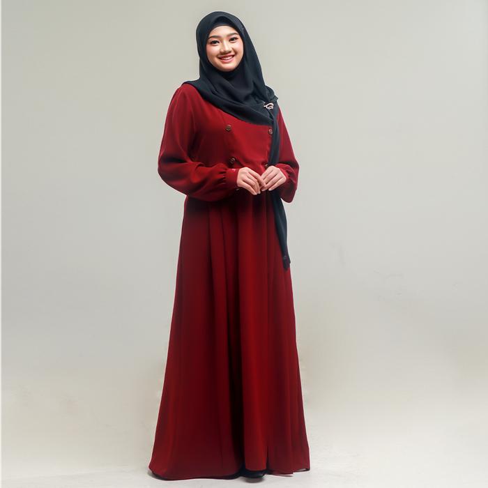Gambar Rabbani - Gamis Wanita Dewasa Dresslim Lengan Panjang Lamyra Exclusive - 731 Merah Maron, M dari MOT.Fashionid undefined Tokopedia