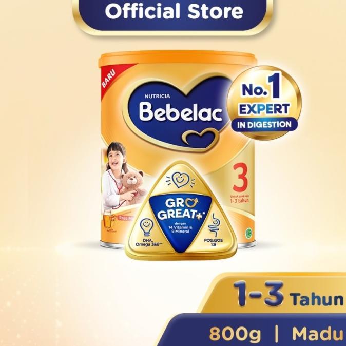 Gambar BEBELAC 3 MADU 800G SUSU PERTUMBUHAN ANAK USIA 1-3 TAHUN NUTRICIA - 2 KALENG dari terisshopp undefined Tokopedia