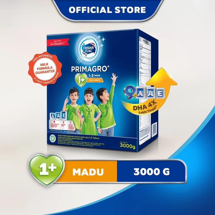 Gambar Frisian Flag Primagro 1+ Madu 3000 Gram (1-3 Tahun) Susu Formula Pertumbuhan Anak dari storehibiscus undefined Tokopedia