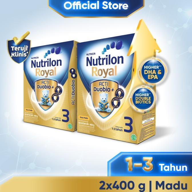 Gambar Paket 2 - Nutrilon Royal 3 Susu Pertumbuhan 1-3 Thn Madu 400gr dari terisshopp undefined Tokopedia