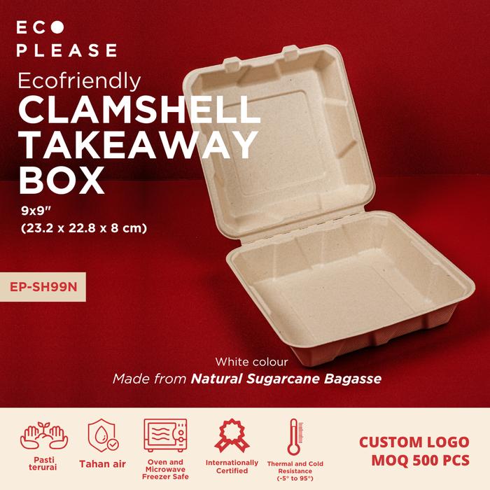 Gambar 23.2x23 " Ecofriendly Lunch Box - Kotak Makan dari Serat Bambu (L) - Natural dari Ecoplease Home Compostable undefined Tokopedia