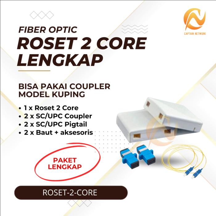Gambar Roset Fiber Optic 2 Core kosongan|Roset FO 2 Core - LENGKAP dari Captain Network undefined Tokopedia