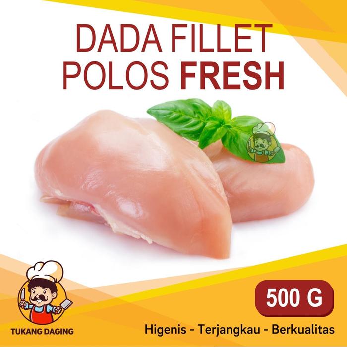 Gambar dada ayam fillet polos fresh 1 kg / boneless dada ayam polos segar 1000 gram - 500 gram dari Tukang Daging Indonesia undefined Tokopedia