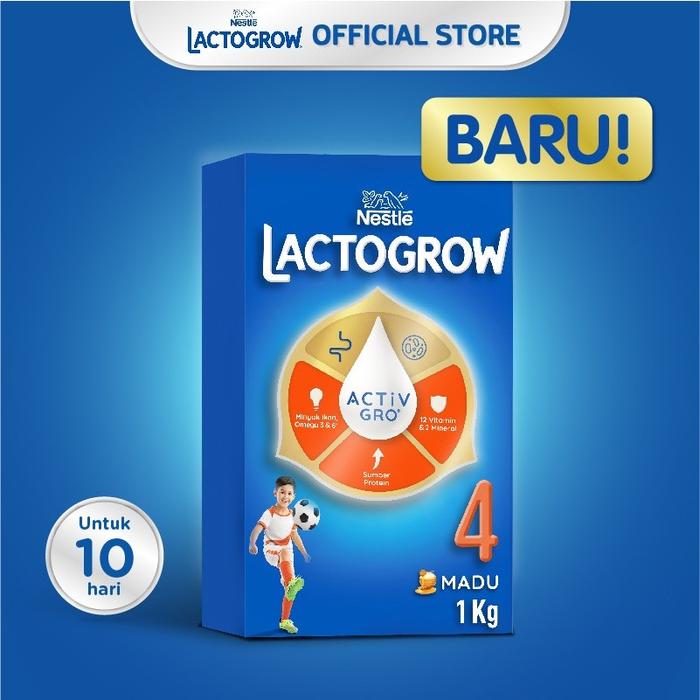 Gambar LACTOGROW 4 dengan ACTiVGRO Susu Madu Box - 1000g dari DUNIABAYI1 undefined Tokopedia