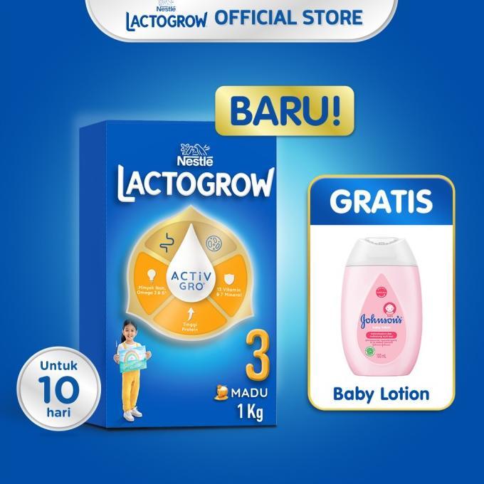 Gambar Nestlé LACTOGROW 3 Madu Susu Box 1Kg + Baby Lotion dari terisshopp undefined Tokopedia